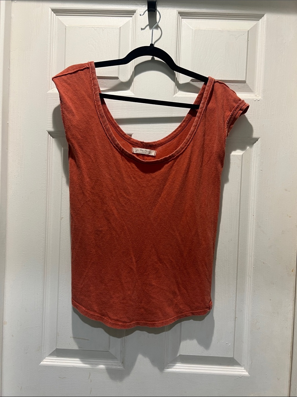 We The Free Scoop Neck Short Sleeve Tee in Rust
